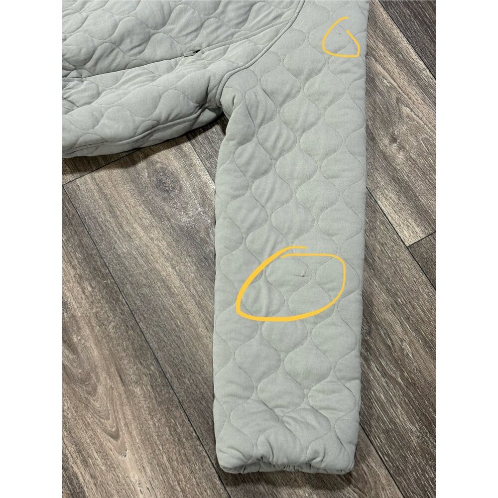 Lululemon Quilted Bomber Zip-Up Jacket Gray Size 8 Cotton-Blend Cropped Casual - Picture 5 of 11